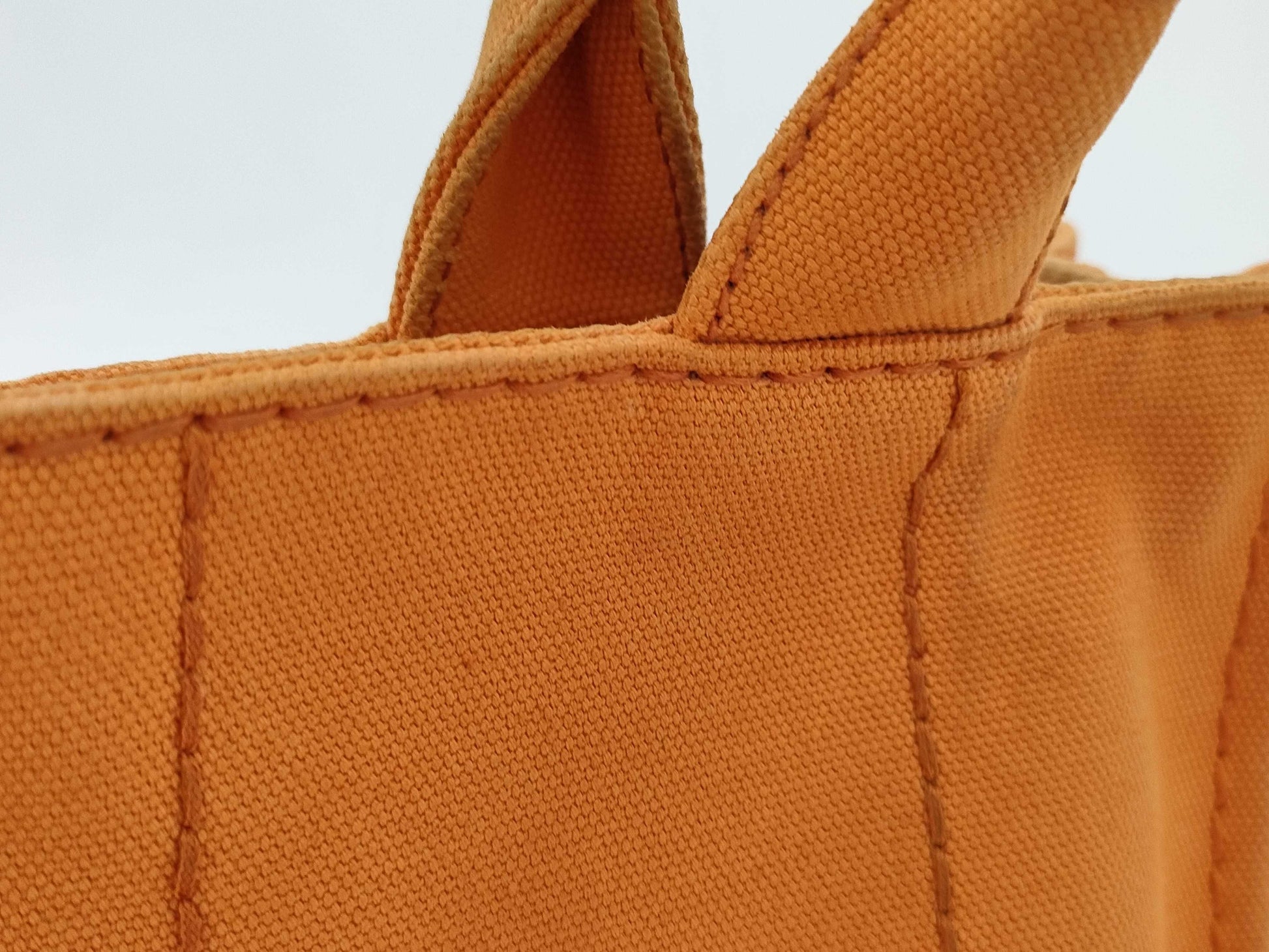 PRADA Canapa Orange Handbag