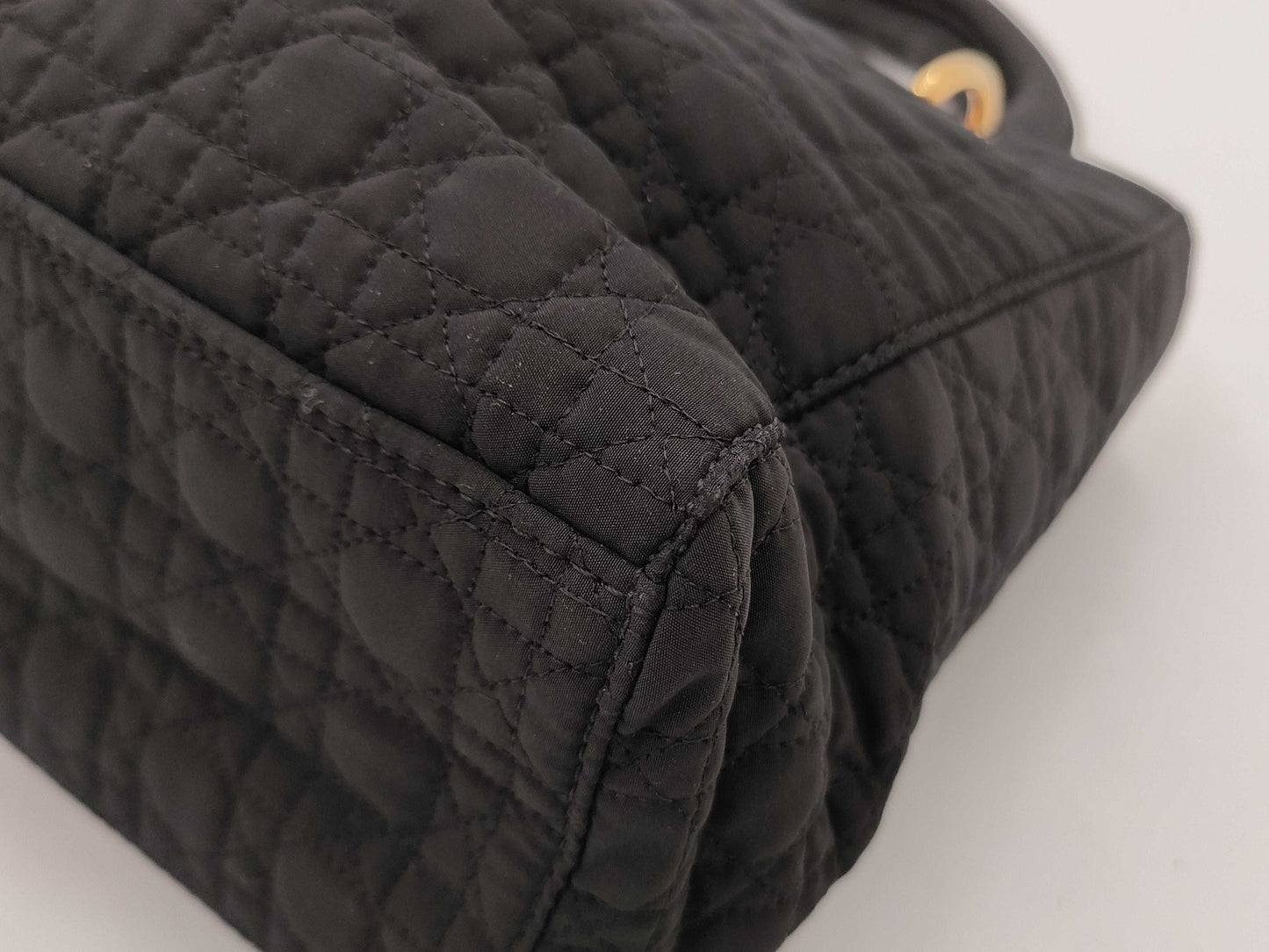 Dior Cannage Nylon Black Handbag