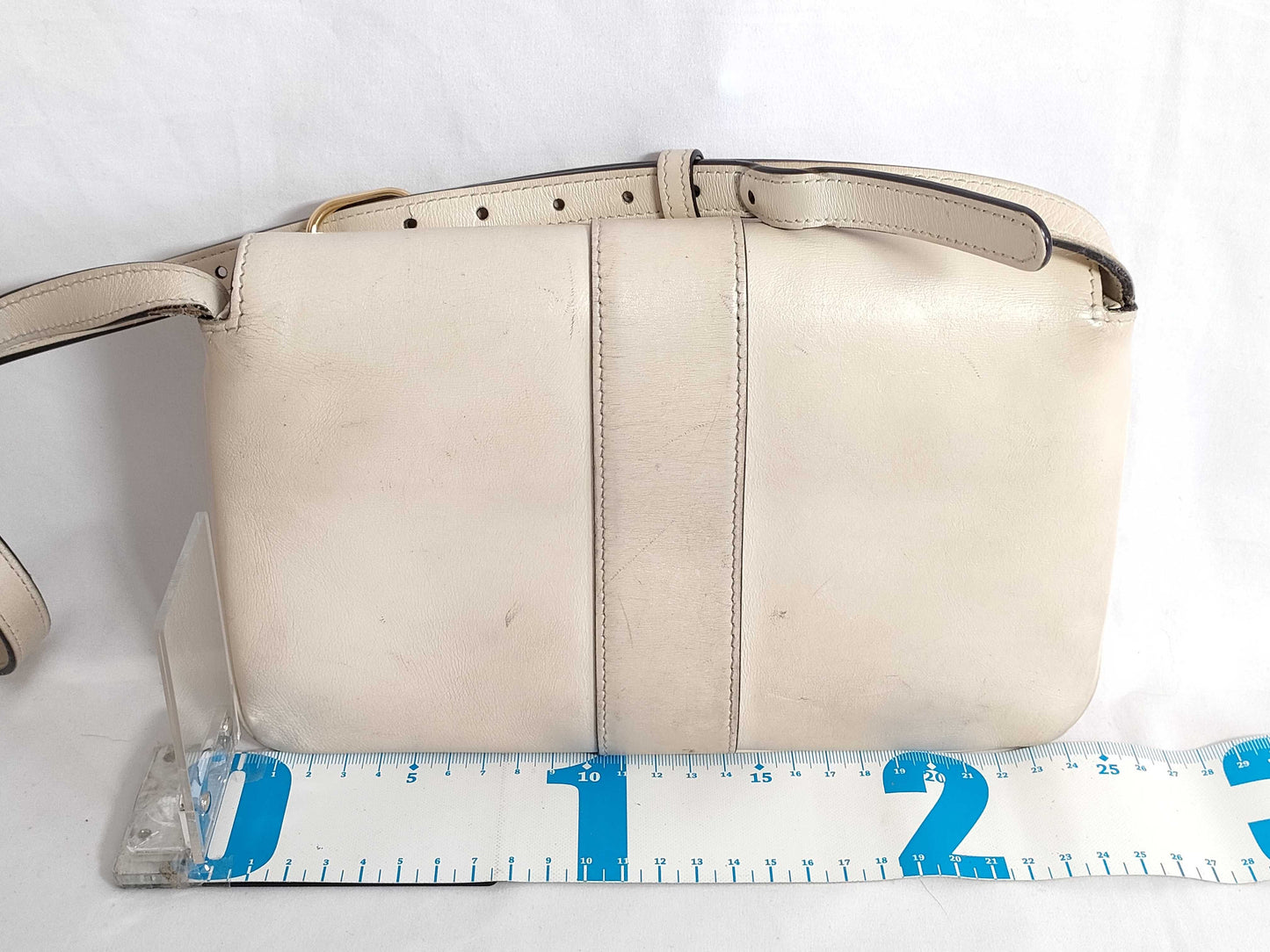 GUCCI Ally Leather Shoulder Bag White 550129 Shoulder Bag