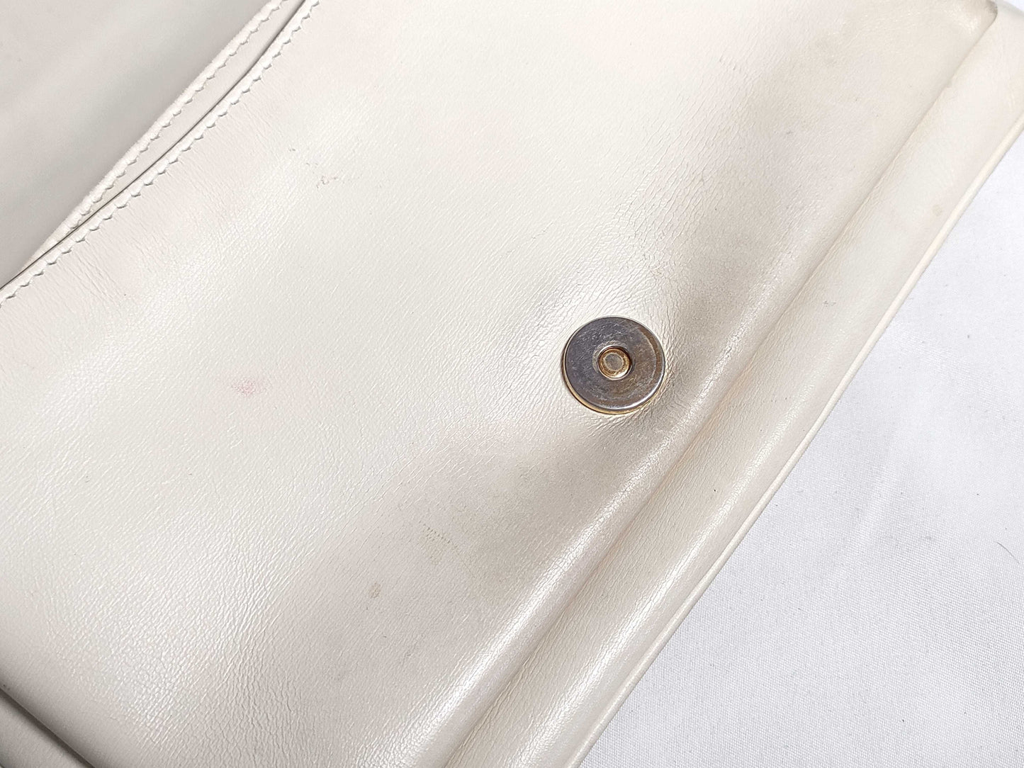 GUCCI Ally Leather Shoulder Bag White 550129 Shoulder Bag
