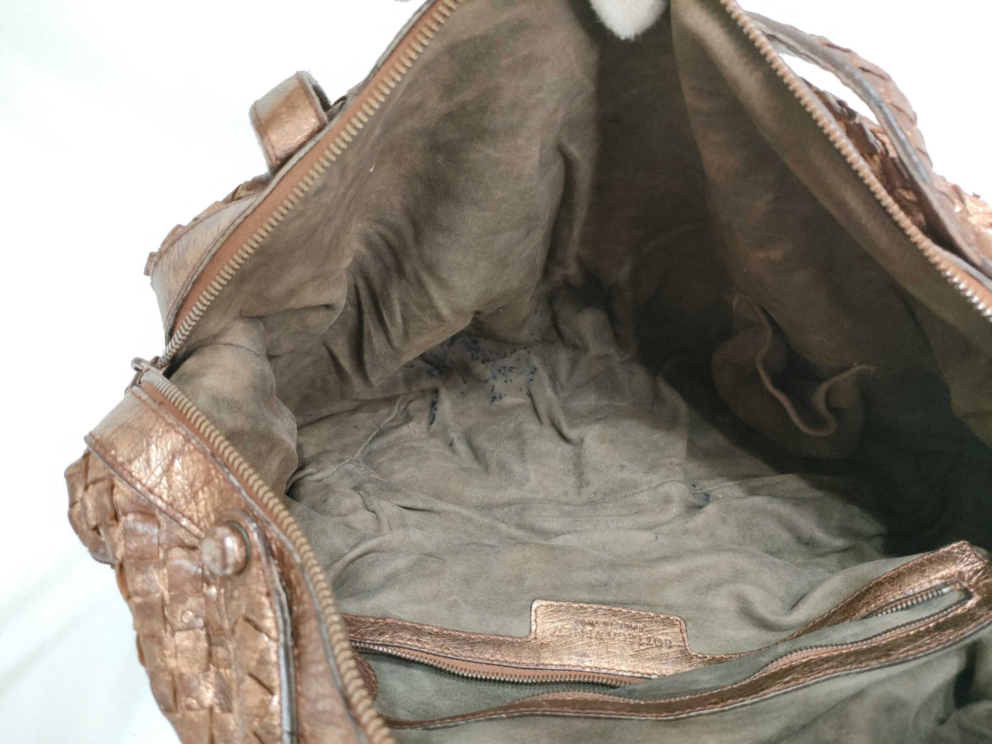 BOTTEGA VENETA Intrecciato PH - Bottega Veneta Metallic Shoulder Bag 32cm Handbag