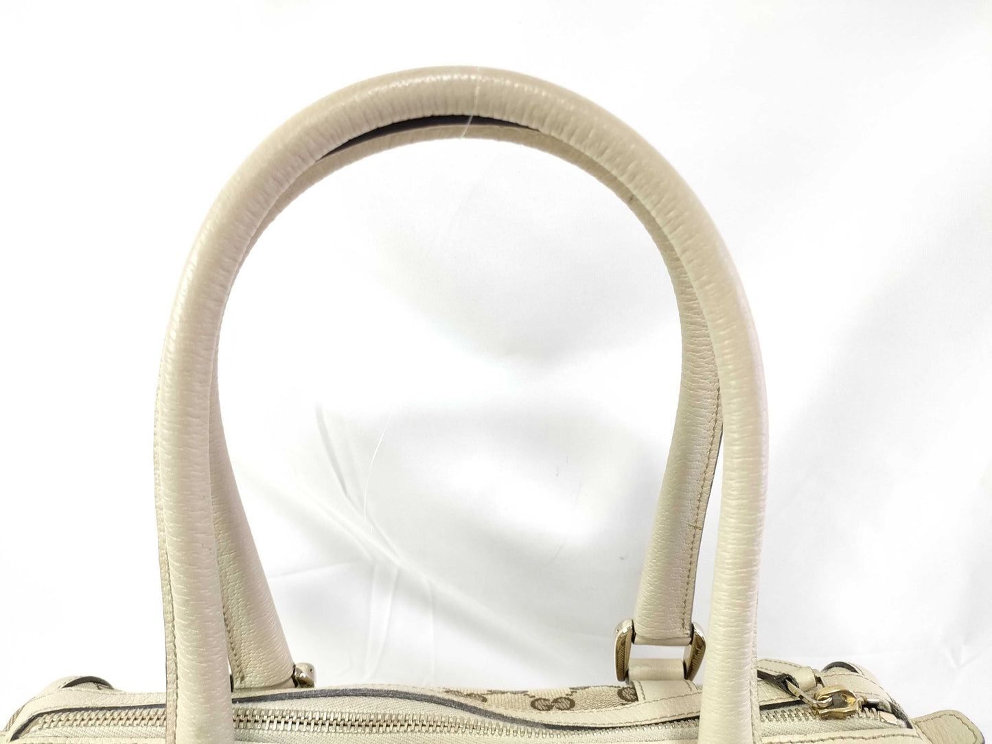 GUCCI GG Canvas Canvas and Leather Shoulder Bag Brown and Beige 130942 Handbag