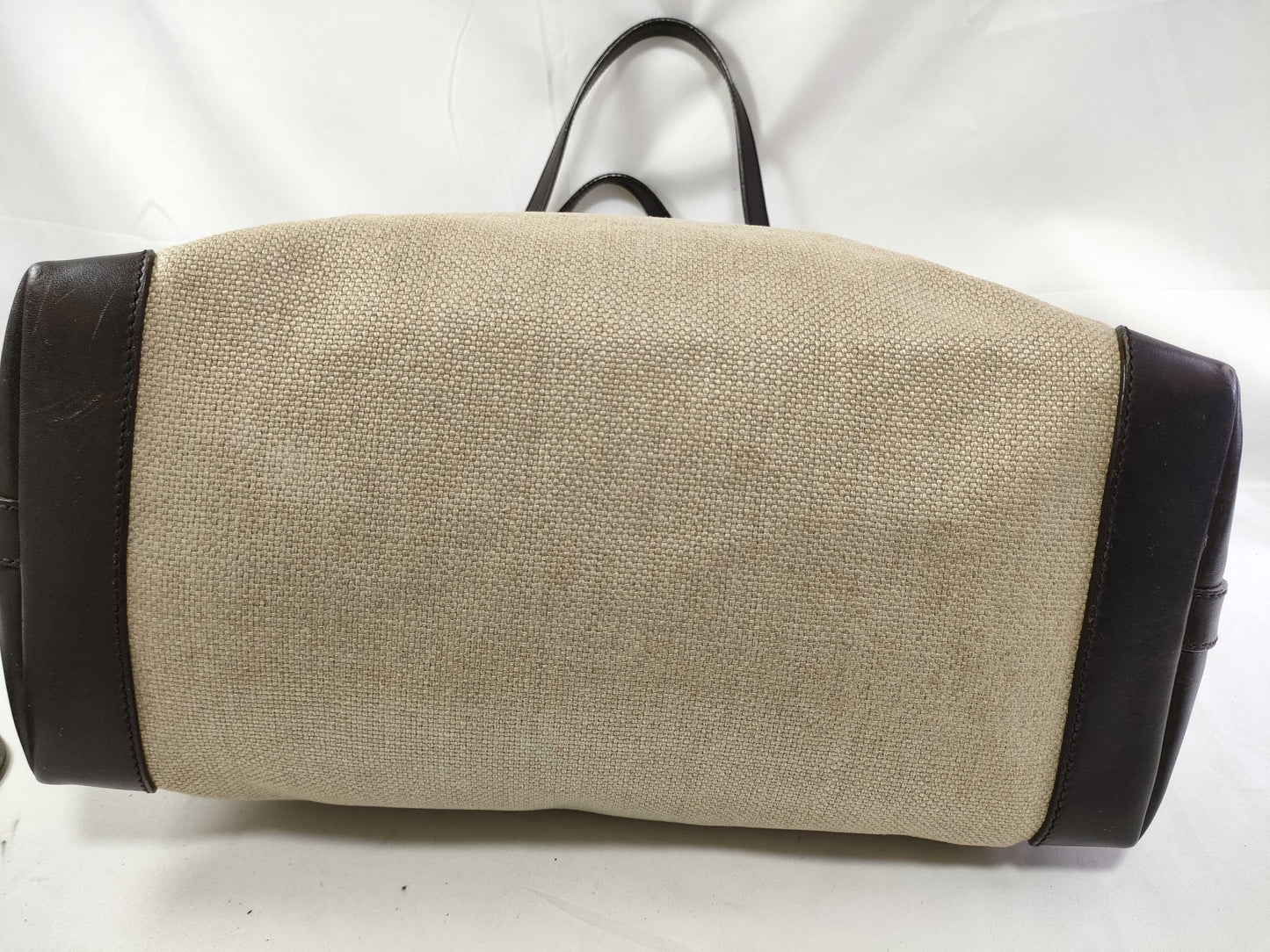 GUCCI Craft Canvas and Leather Tote Bag, Beige and Brown, 247209