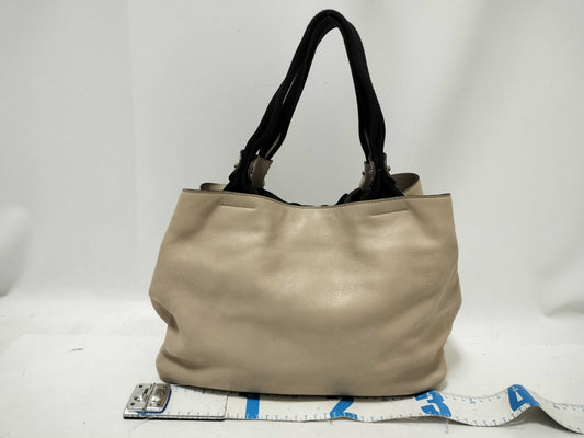 Salvatore Ferragamo Vara Ribbon Leather Handbag Beige Tote Bag