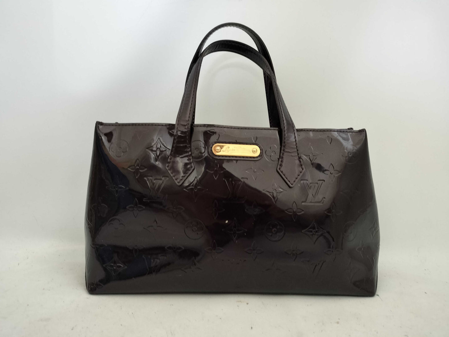 LOUIS VUITTON Vernis Wilshire PM M93641 Handbag with Unknown Serial Number