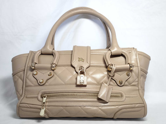 BURBERRY ID-Burberry Quilt Manor Leather Bag Handbag