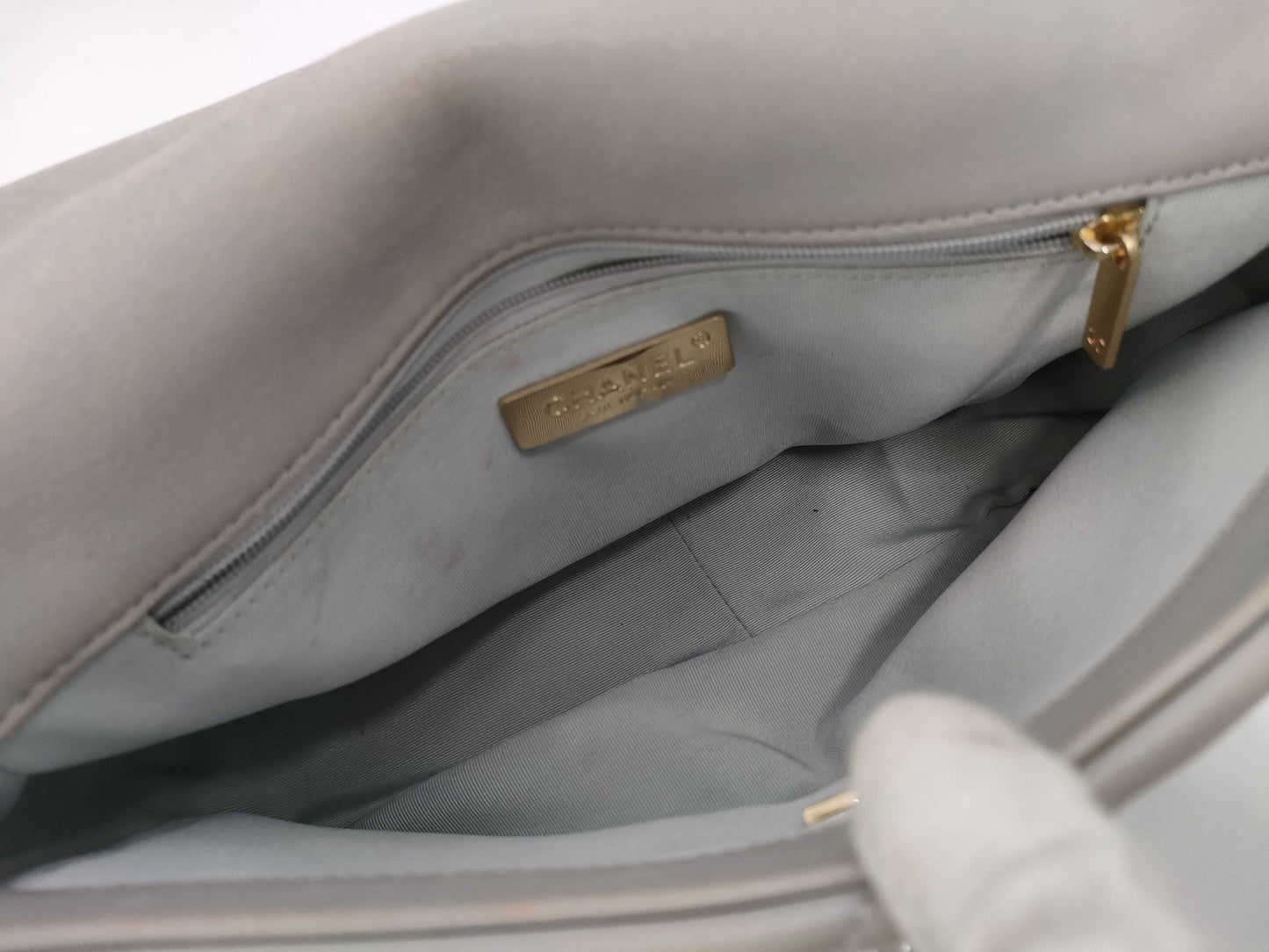 CHANEL Lambskin Ivory Shoulder Bag