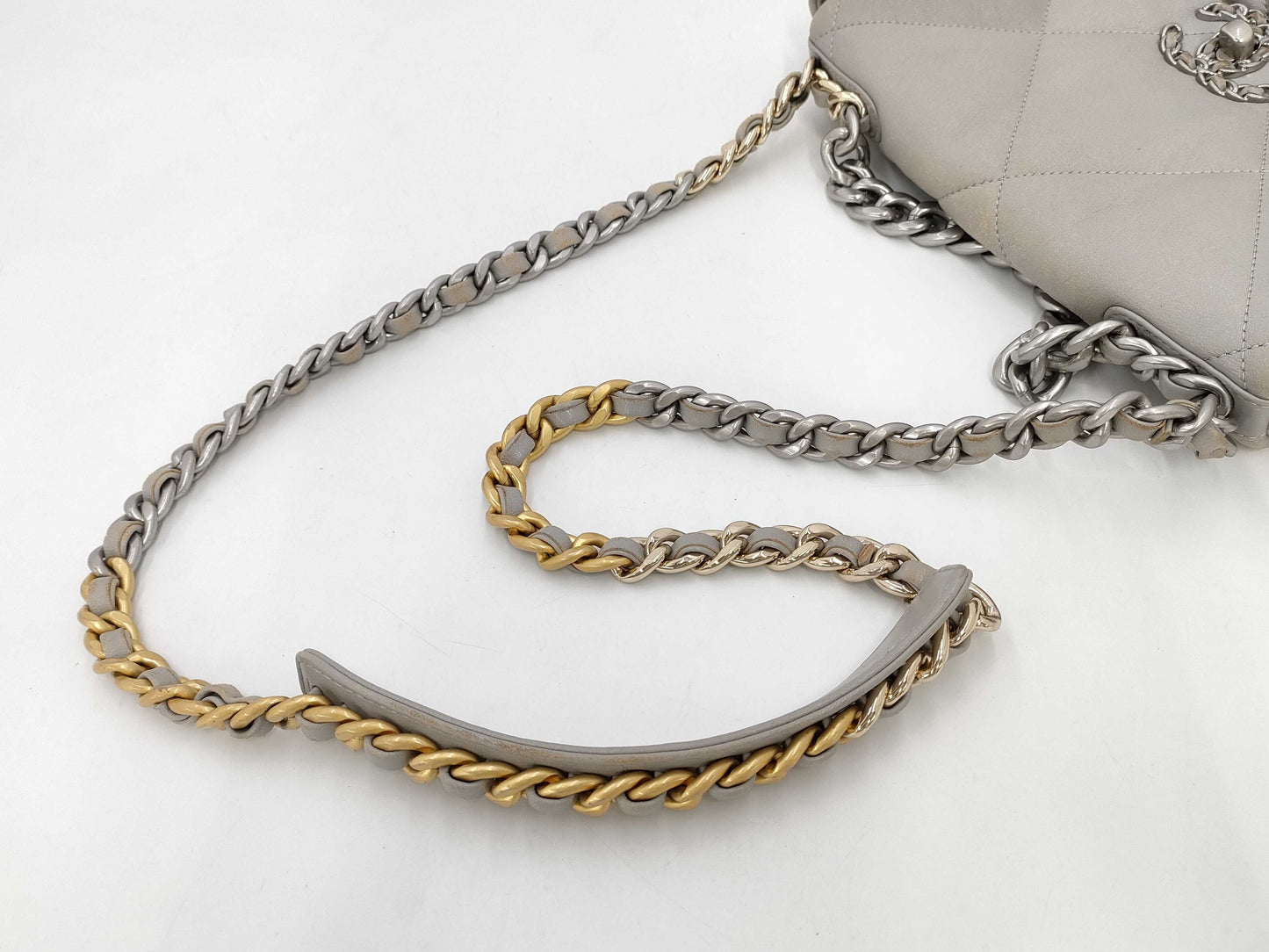 CHANEL Lambskin Ivory Shoulder Bag
