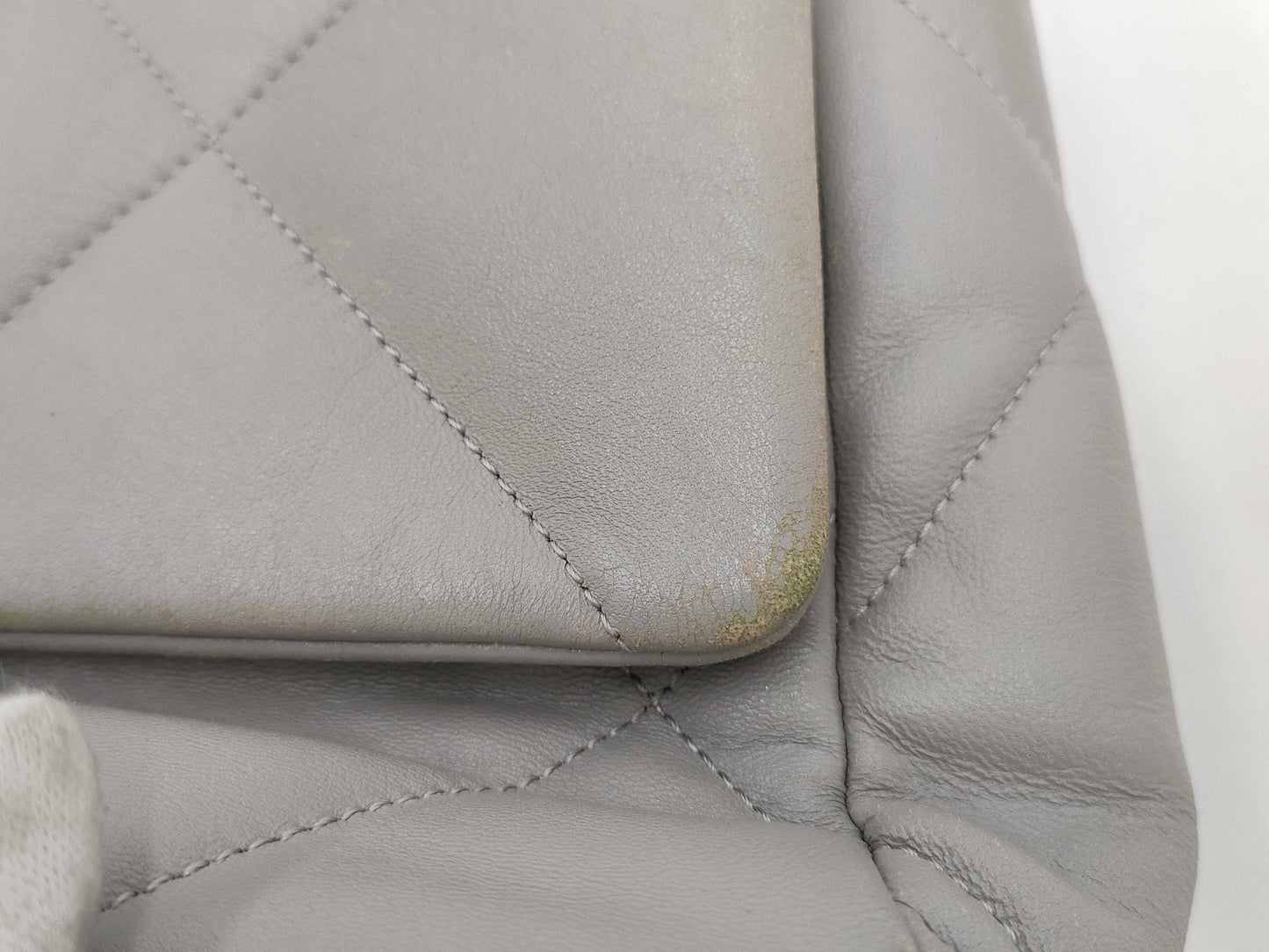 CHANEL Lambskin Ivory Shoulder Bag