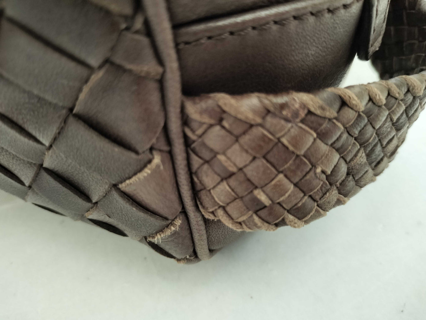 BOTTEGA VENETA Intrecciato Falorni Leather Second Bag, Brown