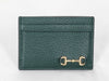 GUCCI Horsebit Leather Card Case 700469/0416 Green Card Case/Pass Case/Business Card Holder
