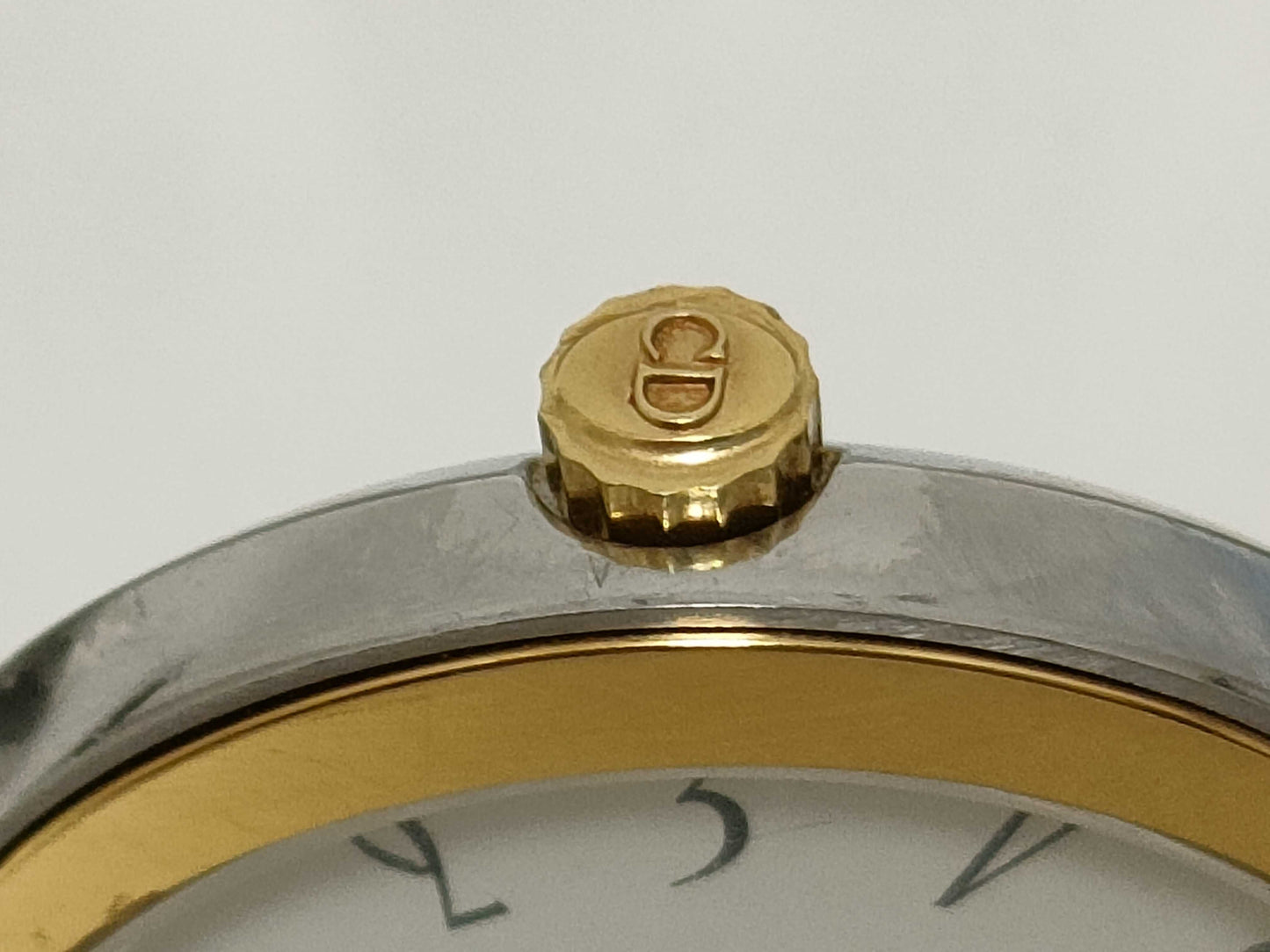 Dior Christian Dior D76-200 AX7998 SS/GP/QZ White Dial Women's Watch