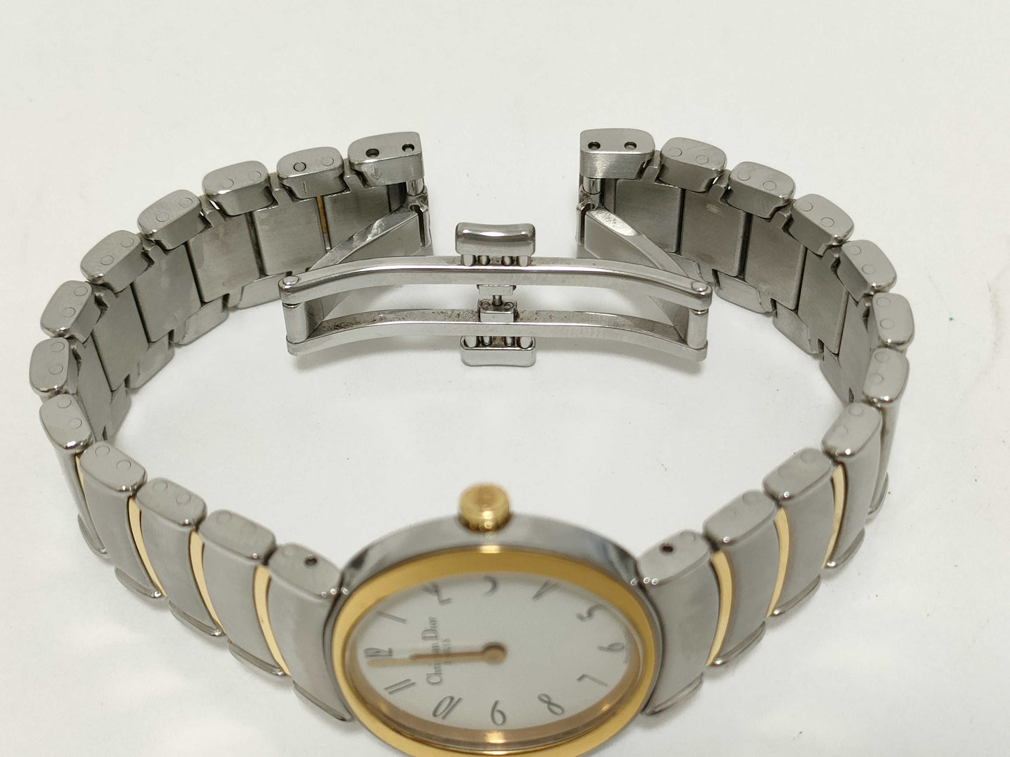 Dior Christian Dior D76-200 AX7998 SS/GP/QZ White Dial Women's Watch