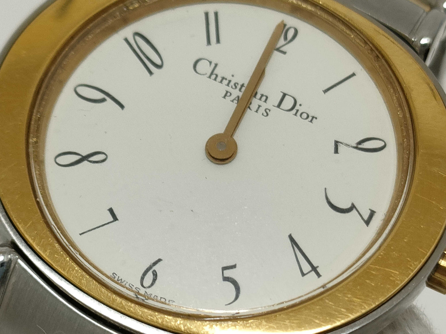 Dior Christian Dior D76-200 AX7998 SS/GP/QZ White Dial Women's Watch