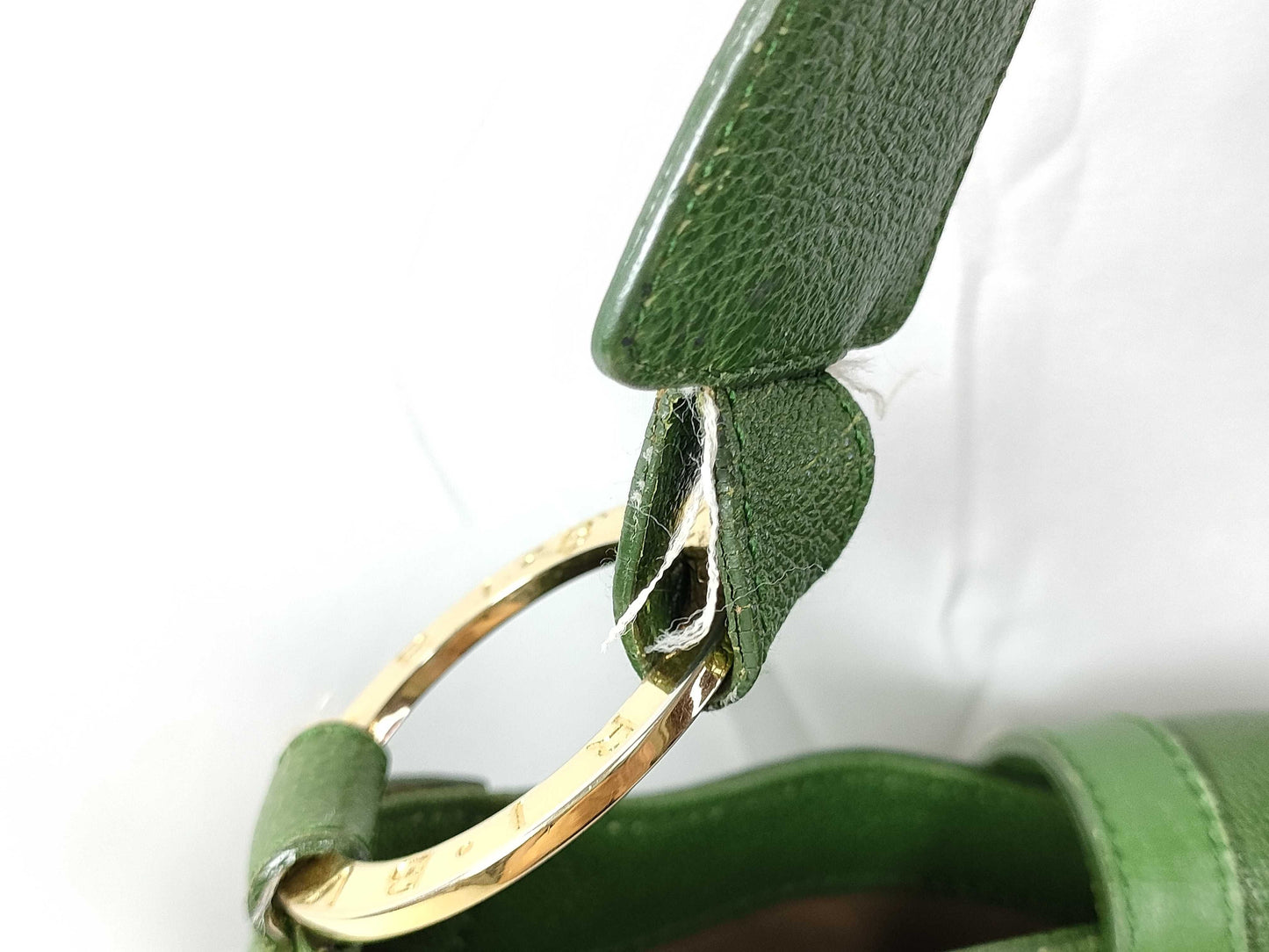 BVLGARI Chandra Line Leather One-Shoulder Bag Green Handbag