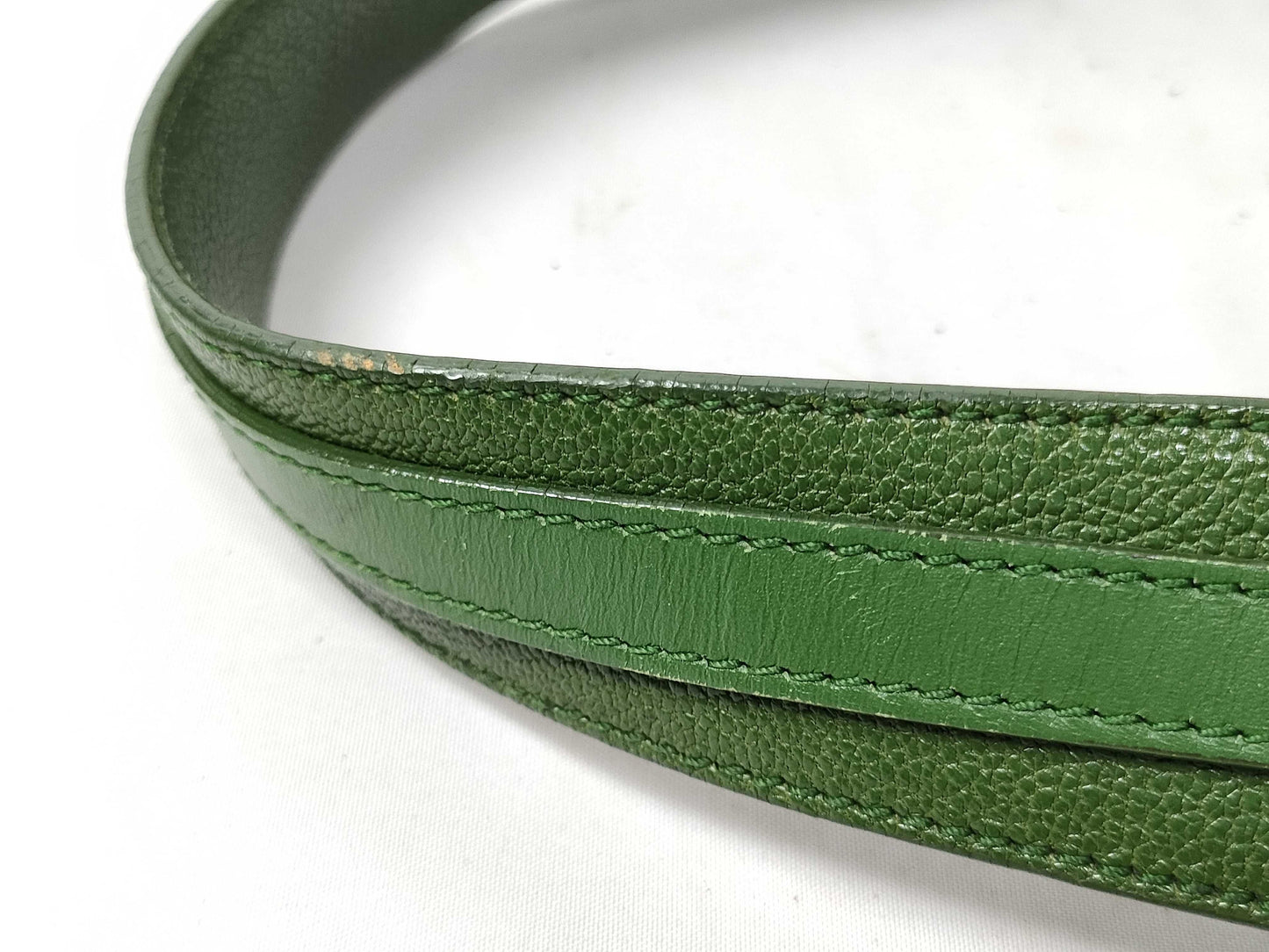 BVLGARI Chandra Line Leather One-Shoulder Bag Green Handbag