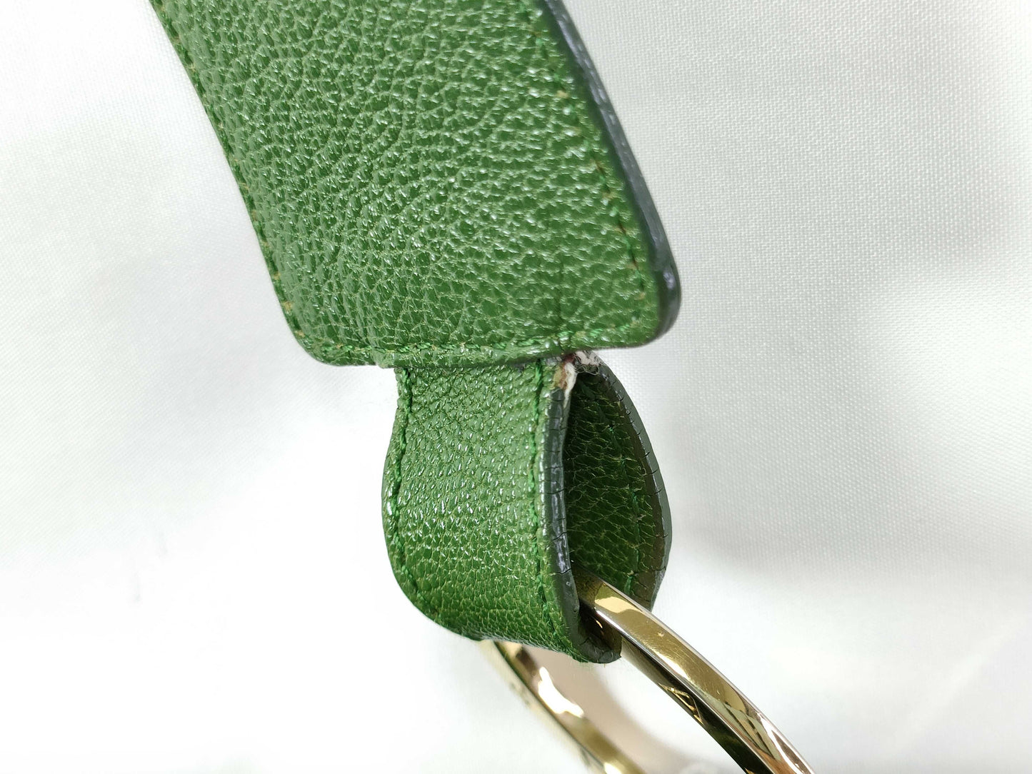 BVLGARI Chandra Line Leather One-Shoulder Bag Green Handbag