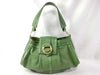 BVLGARI Chandra Line Leather One-Shoulder Bag Green Handbag