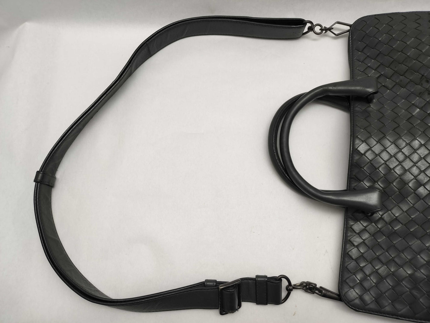 BOTTEGA VENETA Intrecciato Leather 2-Way Handbag B05350502V Gray Shoulder Bag