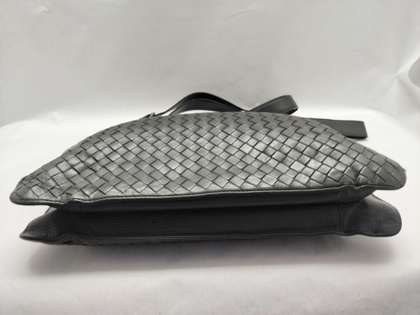 BOTTEGA VENETA Intrecciato Leather 2-Way Handbag B05350502V Gray Shoulder Bag