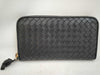 BOTTEGA VENETA Intrecciato Leather Long Wallet with Zip-Around Design, Black, 114076 V0013 1000
