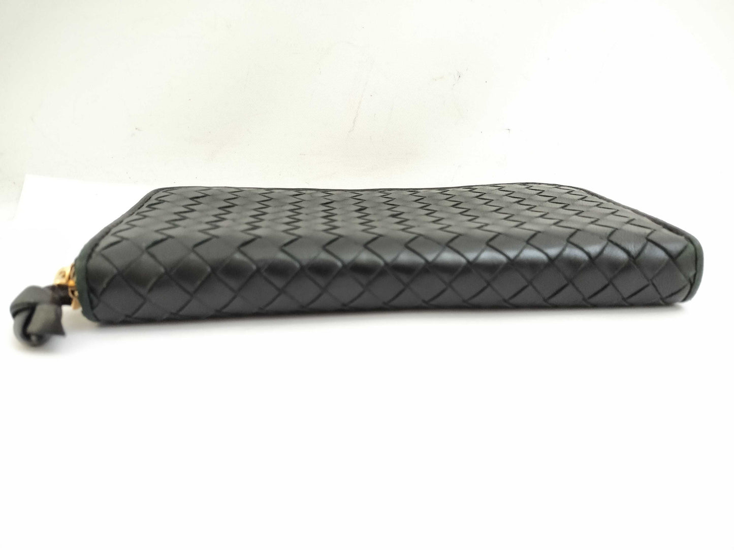 BOTTEGA VENETA Intrecciato Leather Long Wallet with Zip-Around Design, Black, 114076 V0013 1000