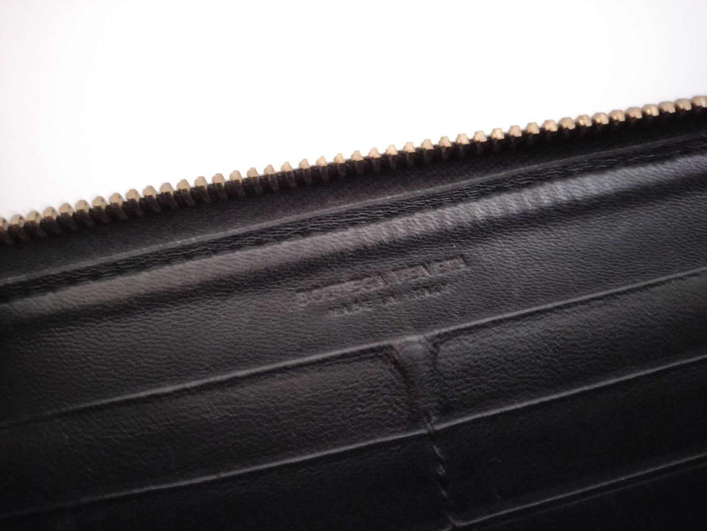 BOTTEGA VENETA Intrecciato Leather Long Wallet with Zip-Around Design, Black, 114076 V0013 1000