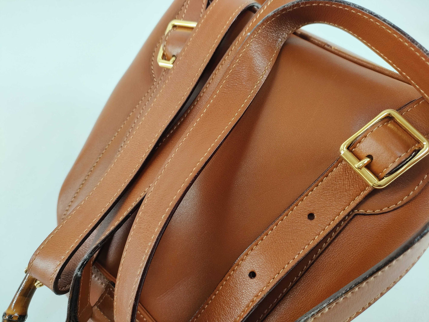 GUCCI Bamboo Leather Backpack 003・2058・0030 Brown Backpack
