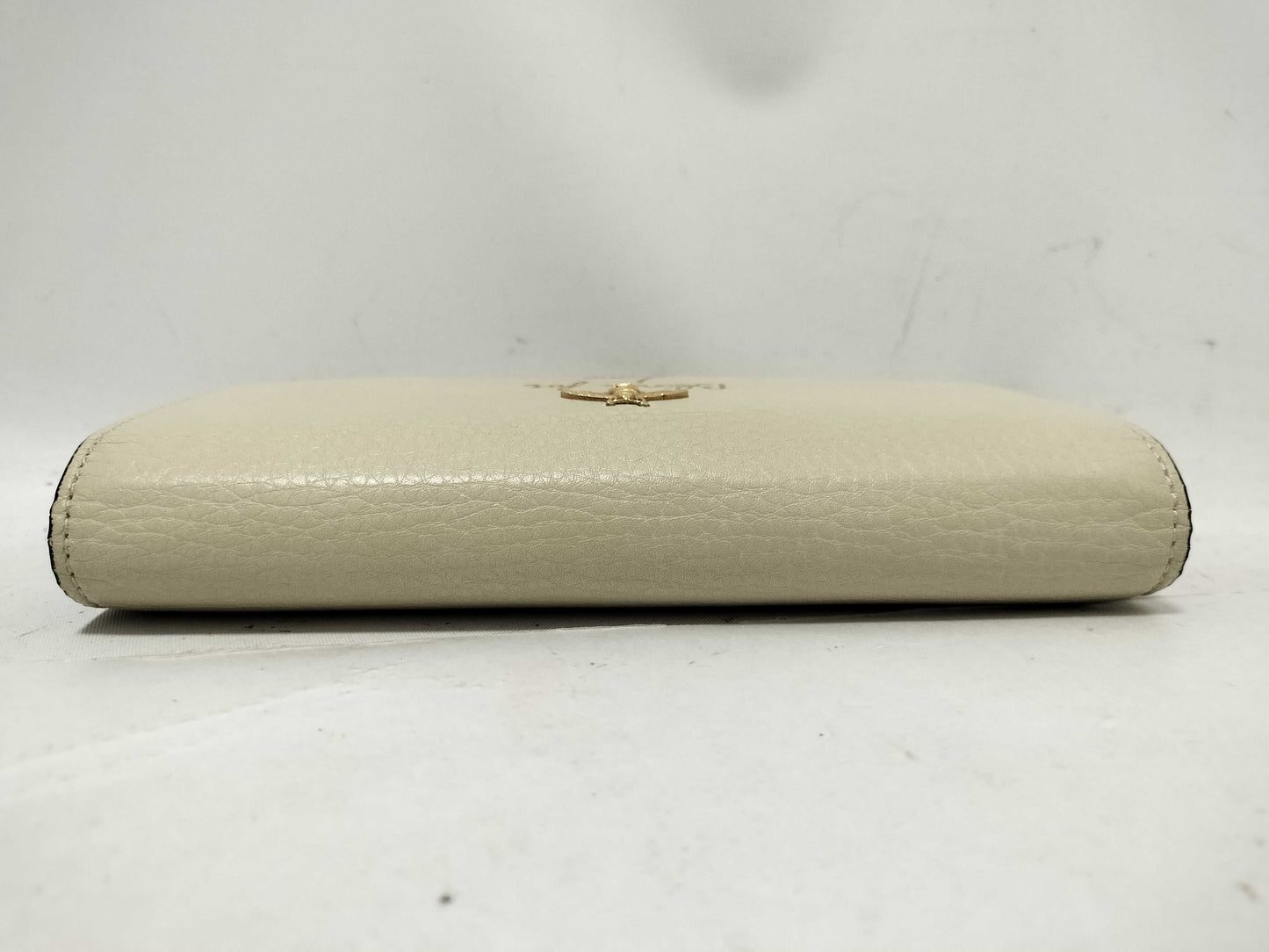 GUCCI Leather Bi-fold Long Wallet 454070・1147 Ivory Wallet