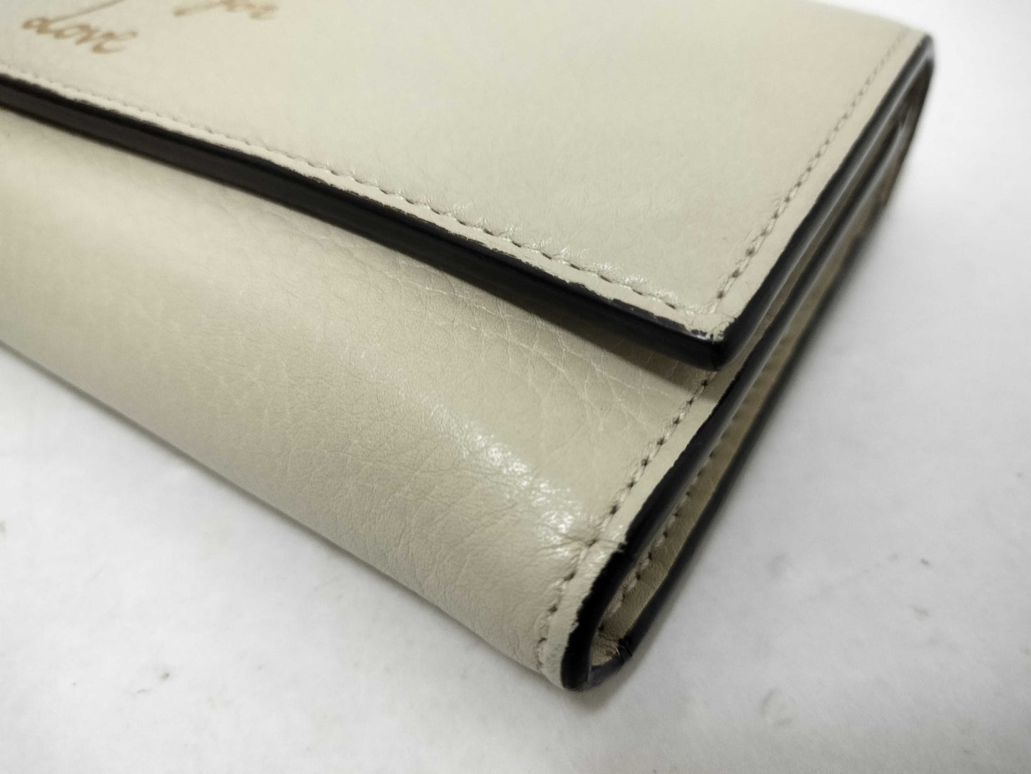 GUCCI Leather Bi-fold Long Wallet 454070・1147 Ivory Wallet