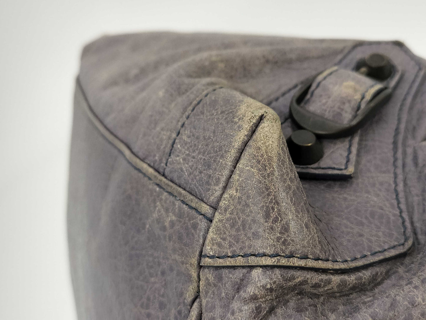 BALENCIAGA Leather Handbag 228750・4145 K・1669 Purple Handbag