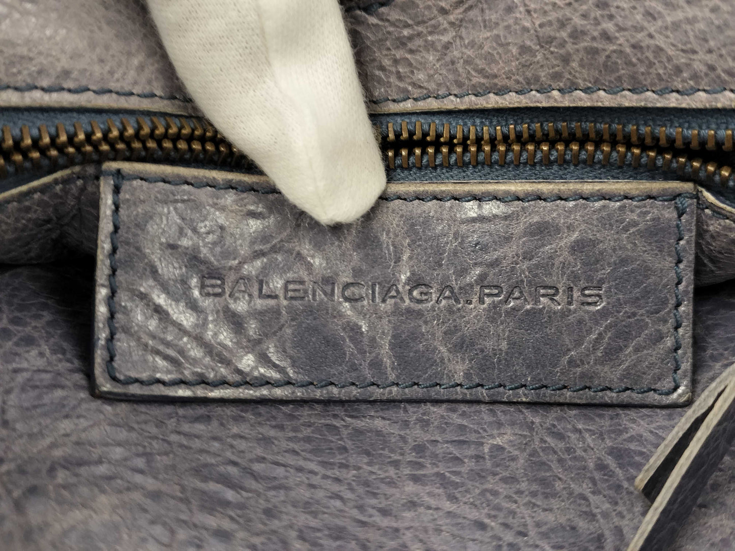 BALENCIAGA Leather Handbag 228750・4145 K・1669 Purple Handbag