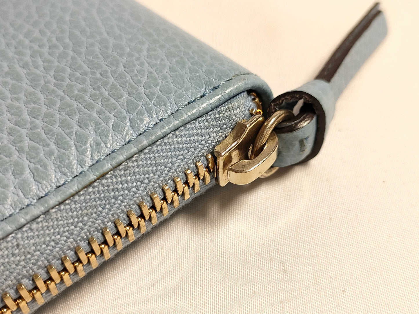 GUCCI Leather Card Case 368877/203887 Light Blue Card Case/Pass Case/Business Card Holder