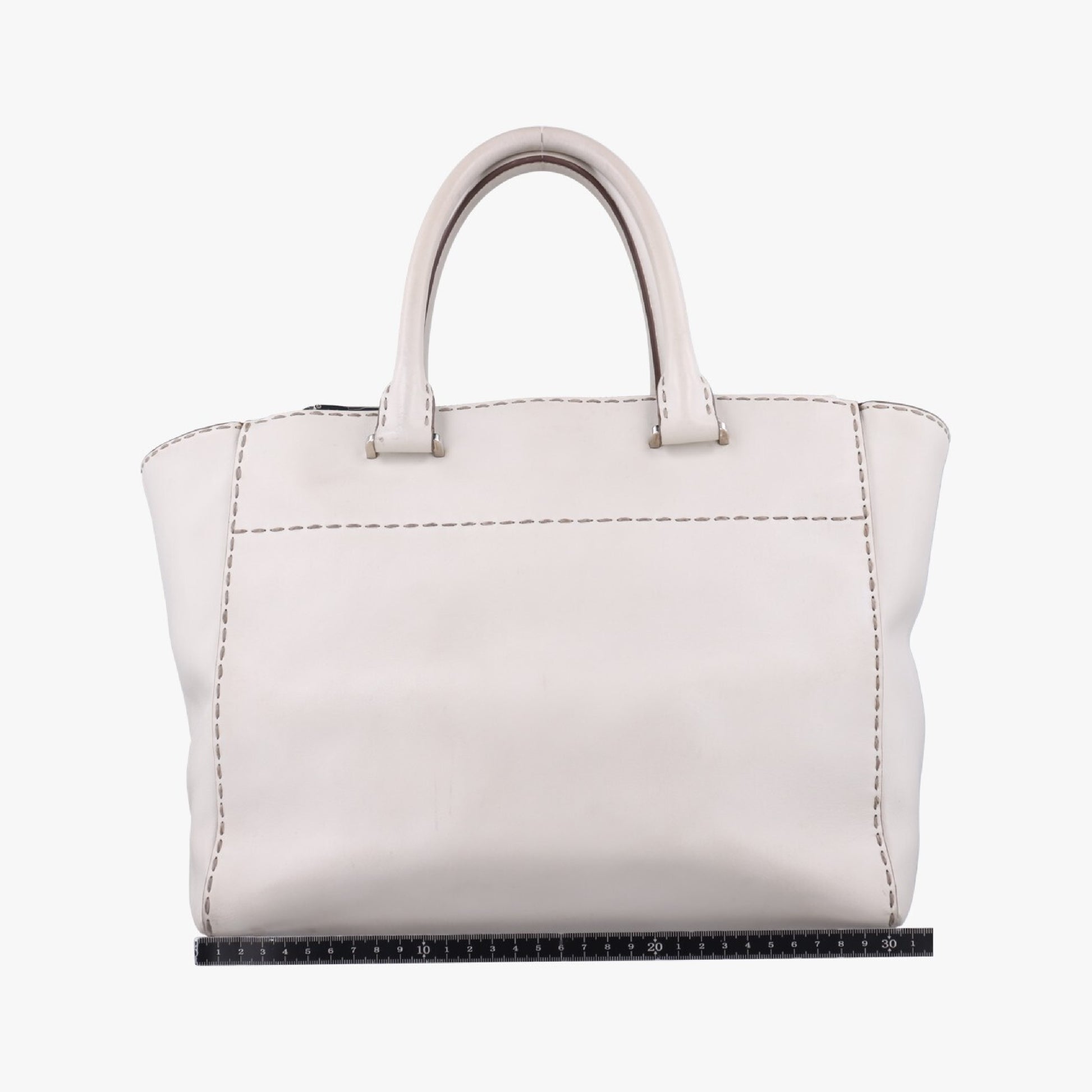 PRADA City Twin Pocket Satchel White Leather BN2857208 31/Z Handbag