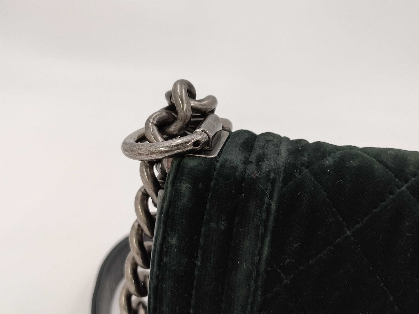 CHANEL Boy Chanel 20 Velour Shoulder Bag
