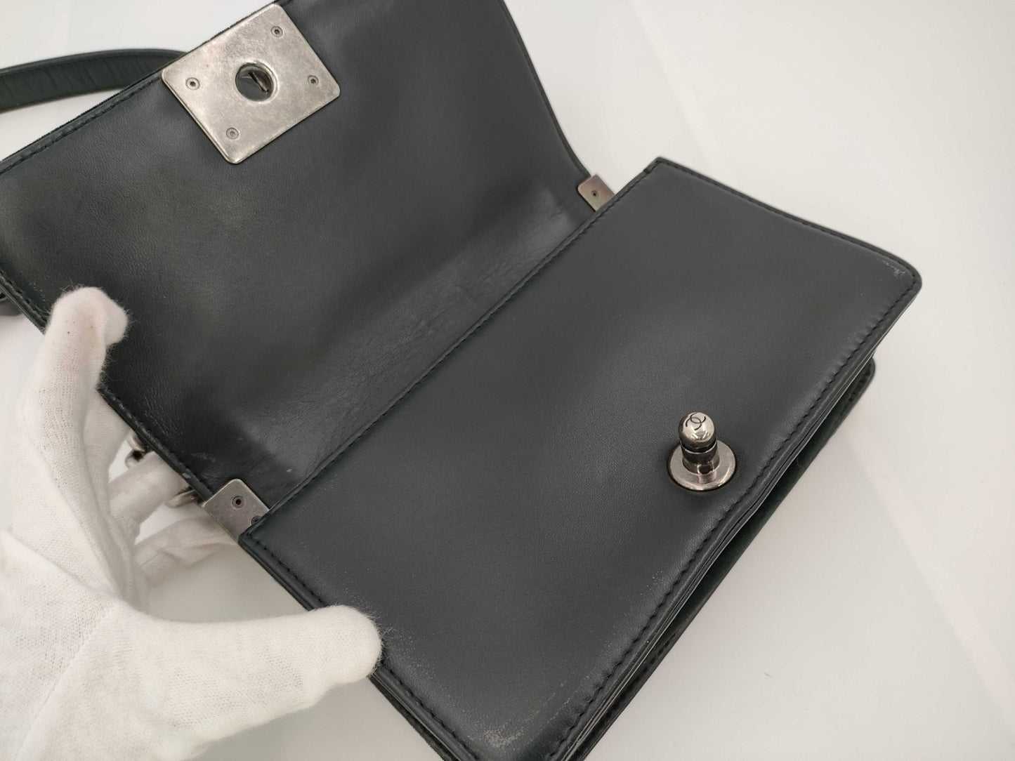 CHANEL Boy Chanel 20 Velour Shoulder Bag
