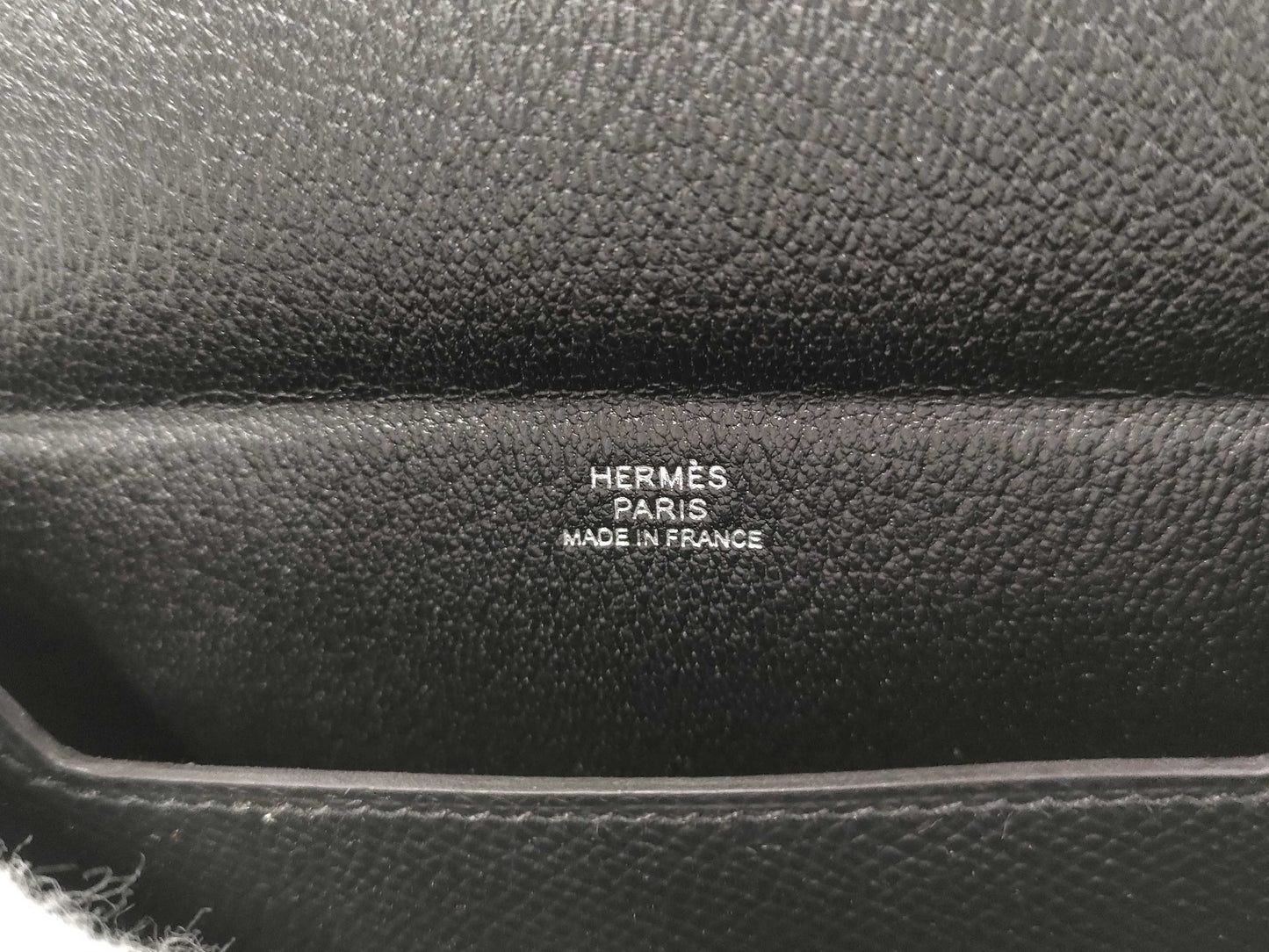 HERMES Kelly Multi-Pocket To-Go Shoulder Bag in Epsom Noir with Silver Hardware and Silver-Tone W Stamp