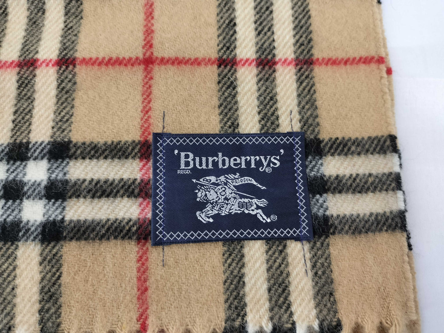 BURBERRY / Knee Blanket / Shawl / Nova Check / Horse Logo Embroidery / Nishikawa Sangyo / Wool / Beige Other Apparel