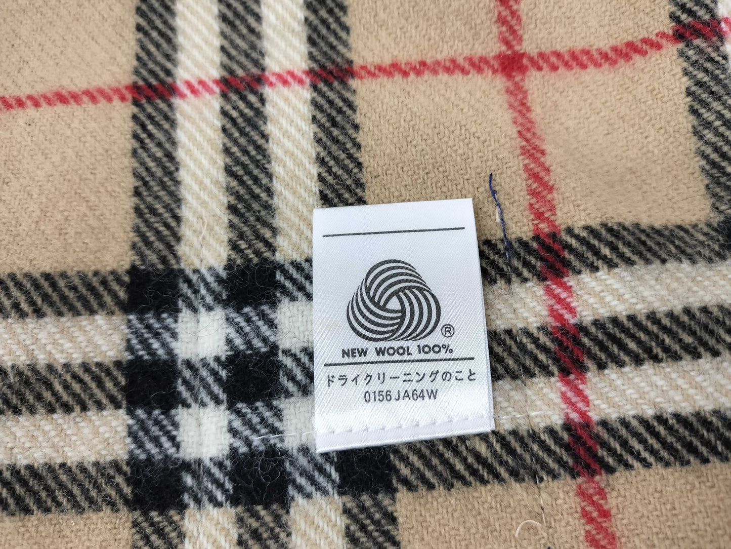 BURBERRY / Knee Blanket / Shawl / Nova Check / Horse Logo Embroidery / Nishikawa Sangyo / Wool / Beige Other Apparel