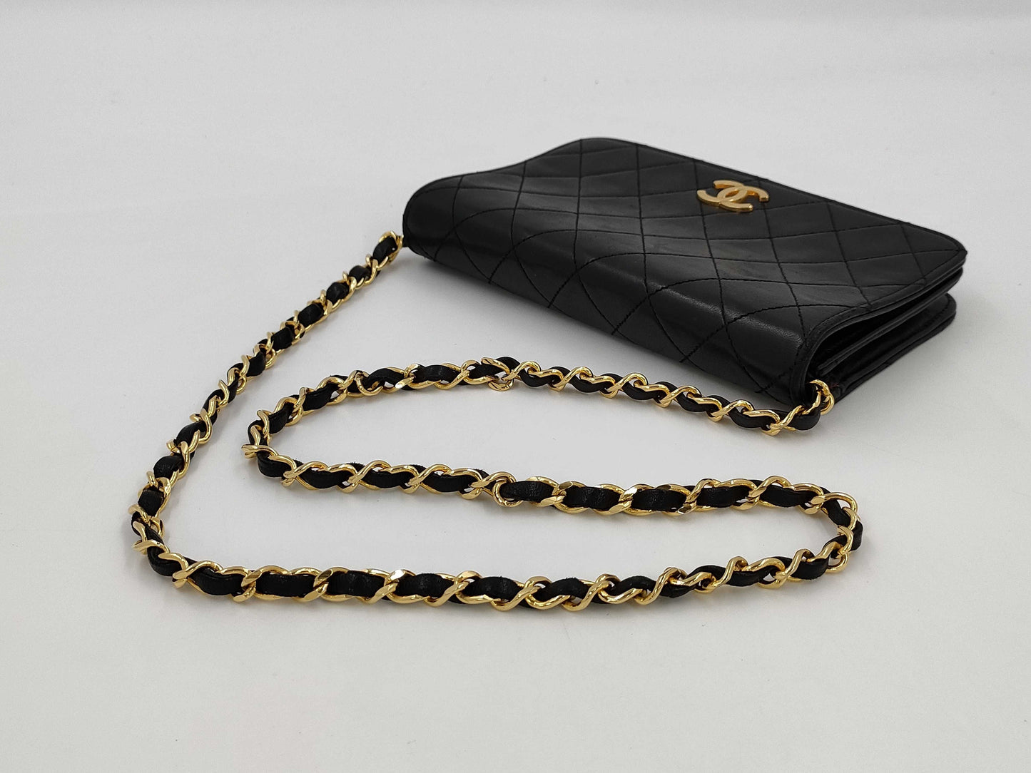 CHANEL Matelassé Full Flap Push Lock Chain Shoulder Bag