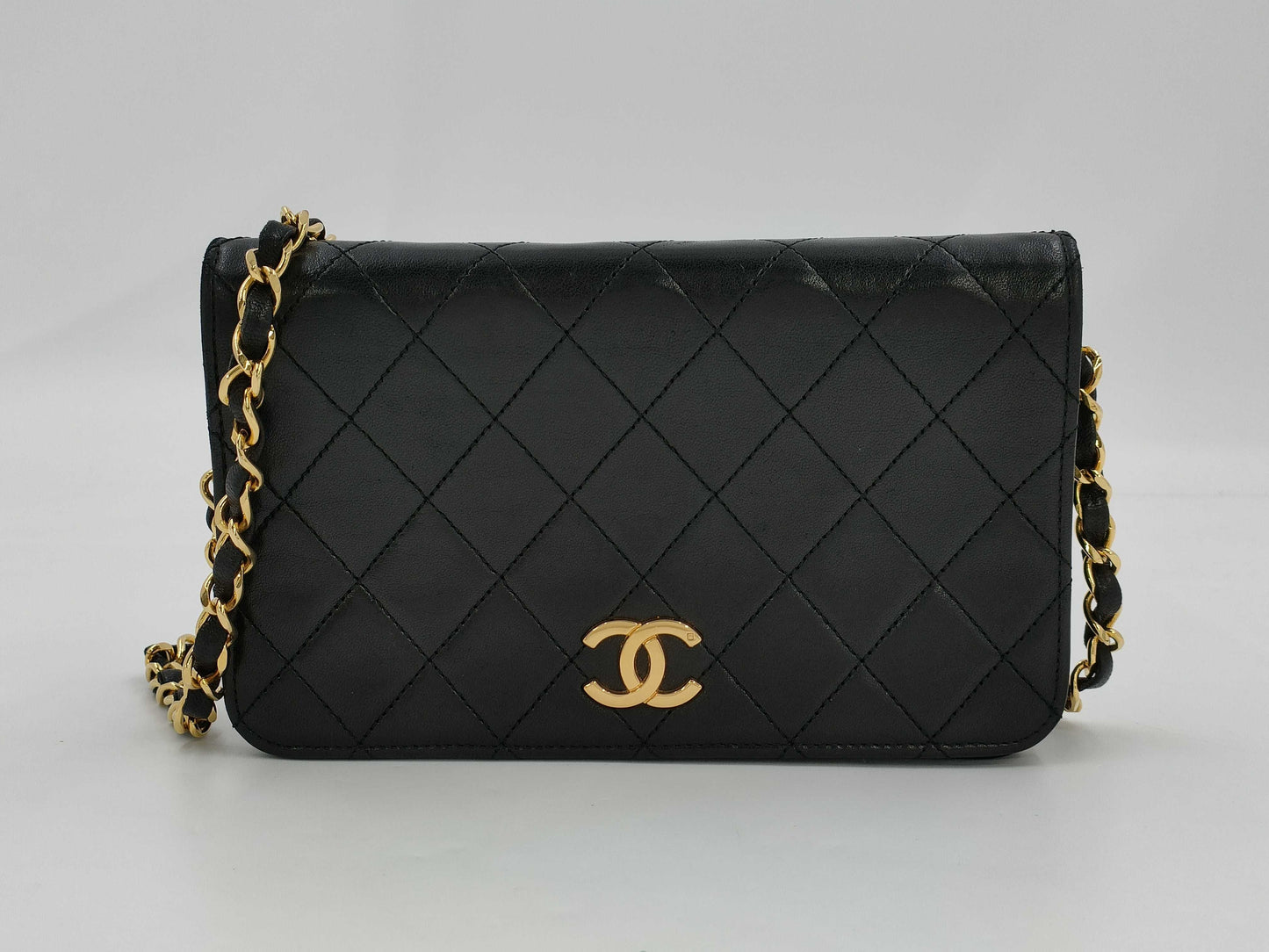 CHANEL Matelassé Full Flap Push Lock Chain Shoulder Bag