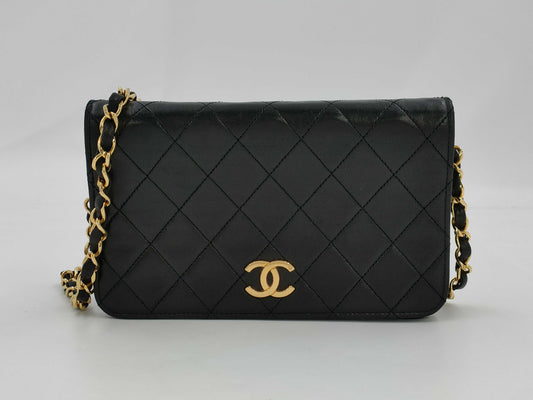 CHANEL Matelassé Full Flap Push Lock Chain Shoulder Bag