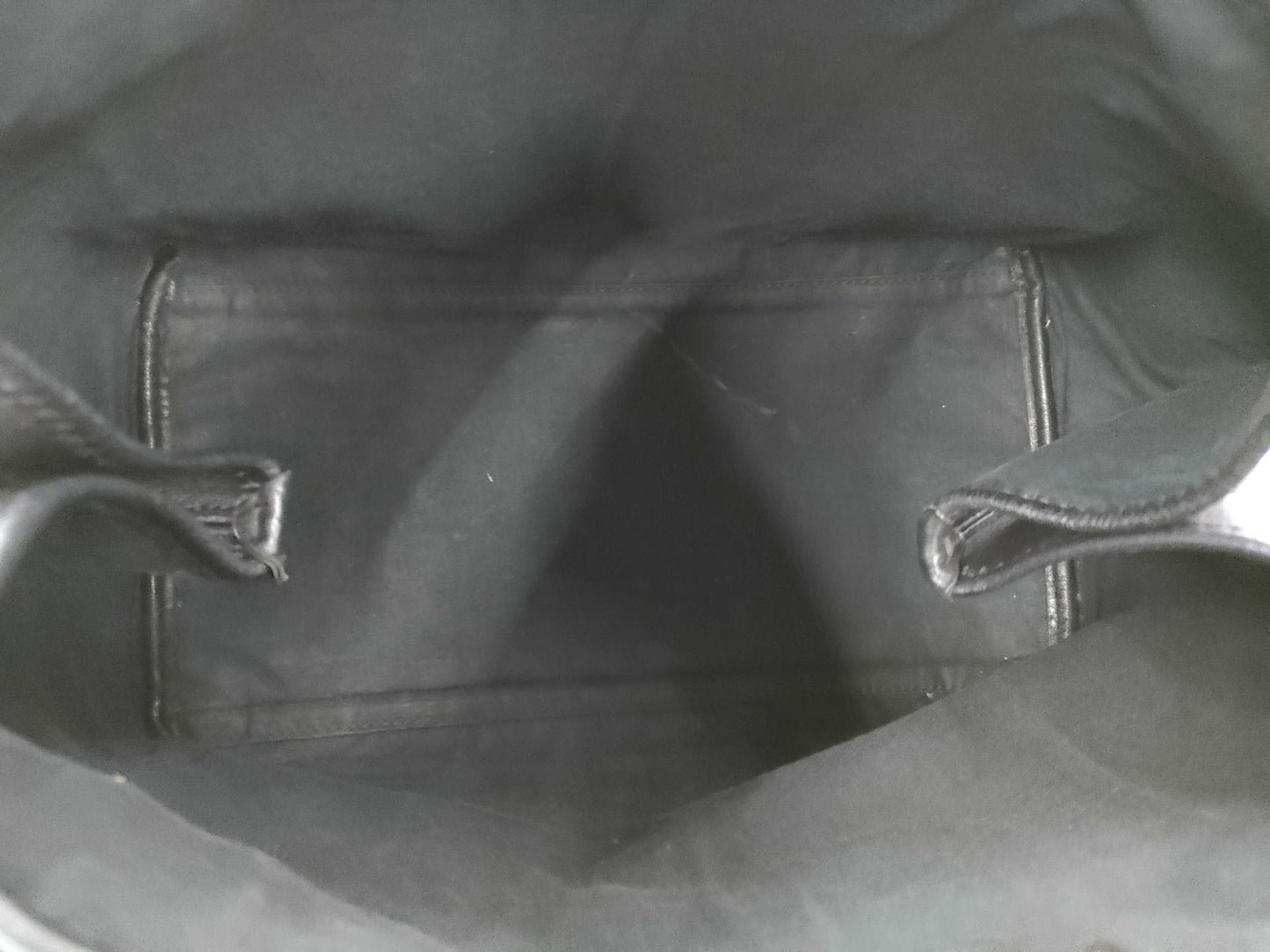 BALENCIAGA Navy Cabas Leather Handbag