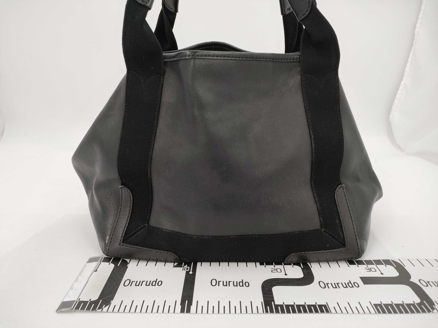 BALENCIAGA Navy Cabas Leather Handbag