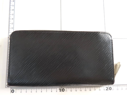 LOUIS VUITTON Epi Zippy Wallet Noir Hot Pink