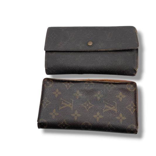 LOUIS VUITTON Louis Vuitton Folding Long Wallet 2-Piece Set
