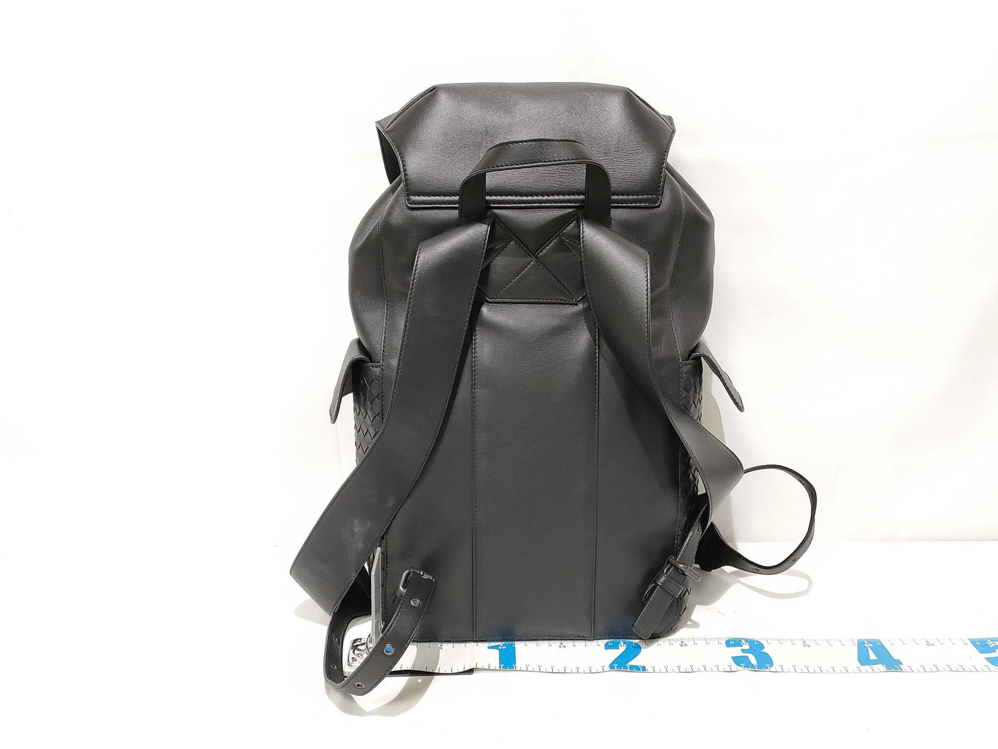 BOTTEGA VENETA Intrecciato Leather Backpack in Black