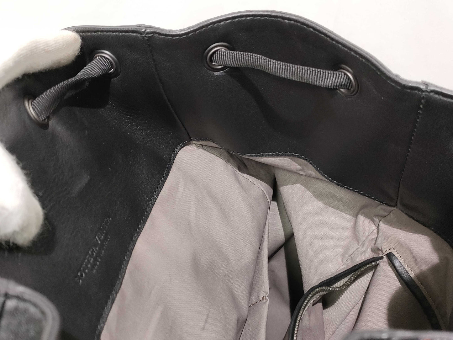 BOTTEGA VENETA Intrecciato Leather Backpack in Black
