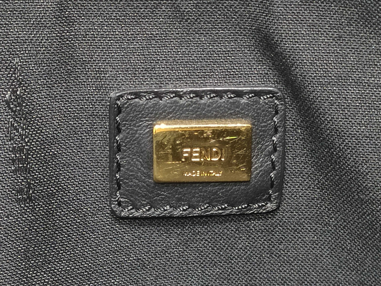 FENDI Clutch Bag Pink Beige Leather Clutch Bag