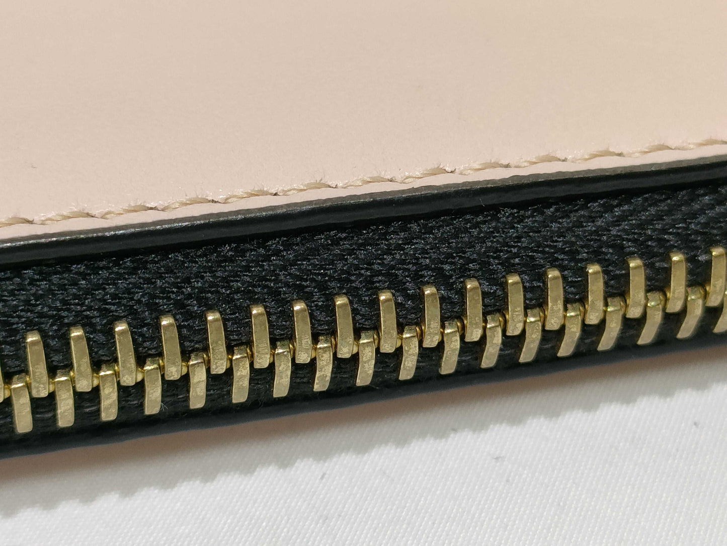 FENDI Clutch Bag Pink Beige Leather Clutch Bag